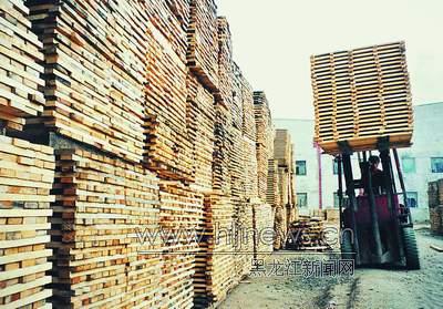 鹤北林业局建立起多家木材加工厂(图)
